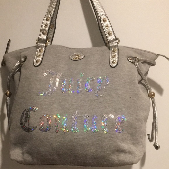 Juicy Couture Bags Juicy Couture Holographic Sequin Logo Gray Tote